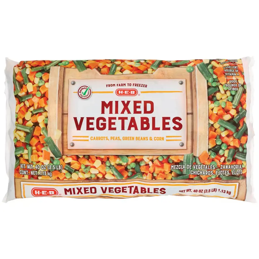 Frozen fruits and vegetables