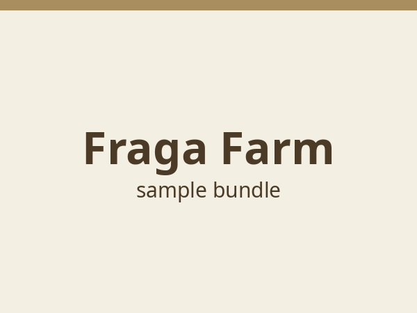 Fraga Farm brand tile for free sample bundle