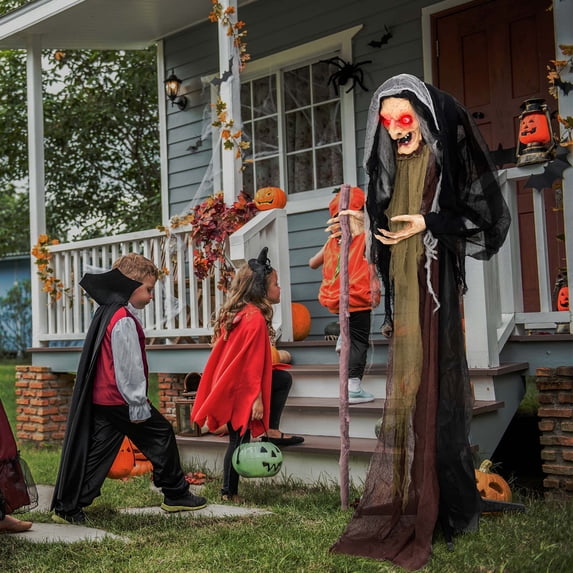 Costway 5-foot animated standing witch Halloween decoration