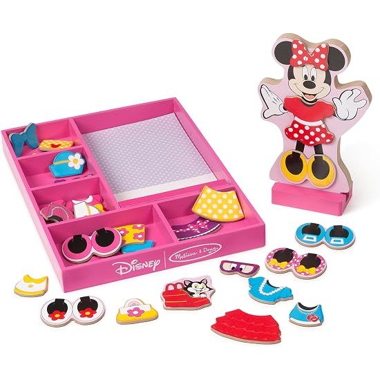 Minnie Mouse wooden magnetic dress-up set