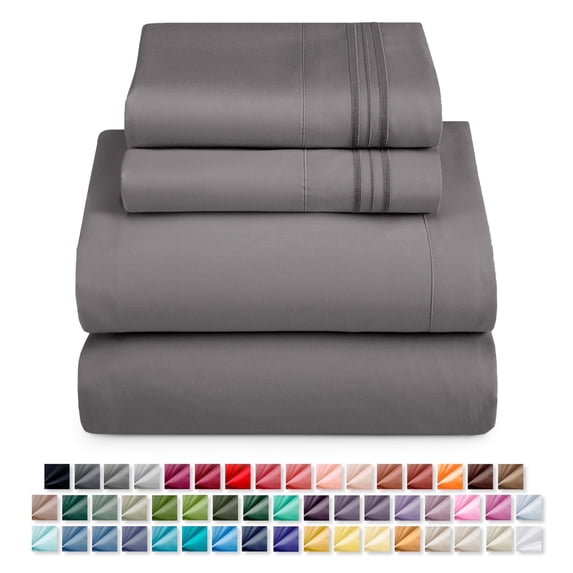 Nestl 1800 Series queen sheet set in gray