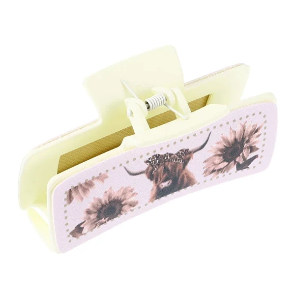 Highland cattle hair claw clip